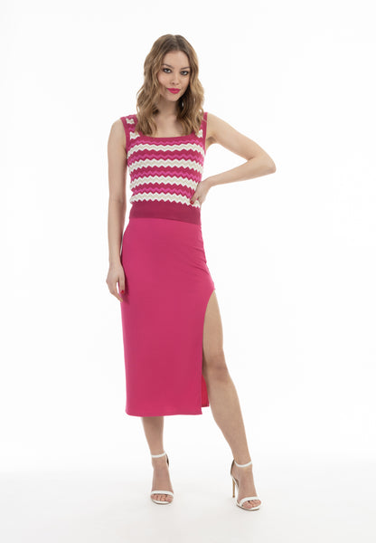 faina Damen Strick-Midi-Rock
