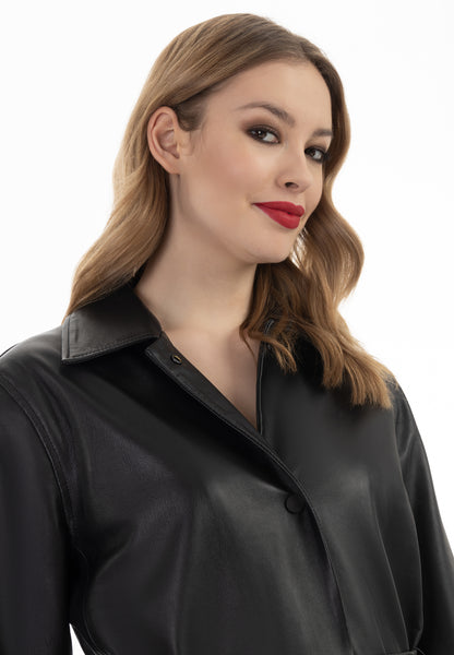 faina Damen Ledermantel