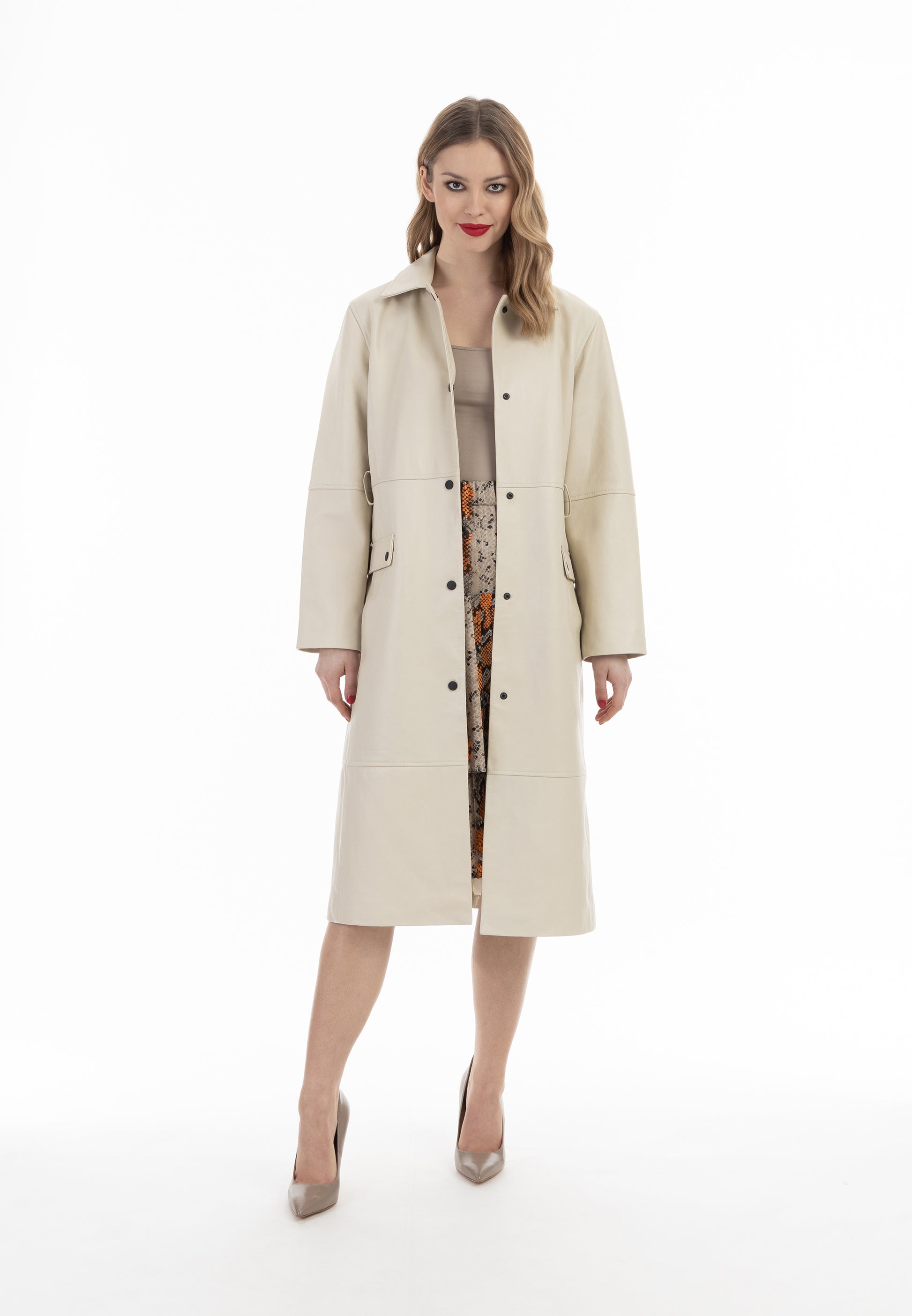 faina Damen Ledermantel