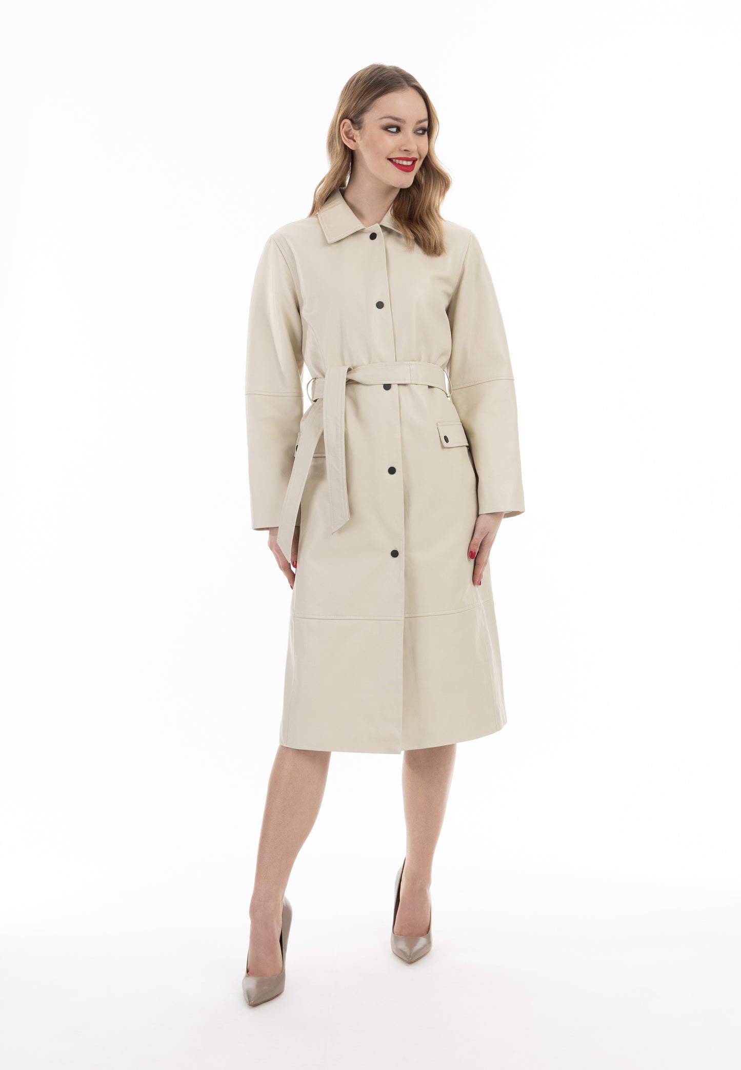 faina Damen Ledermantel