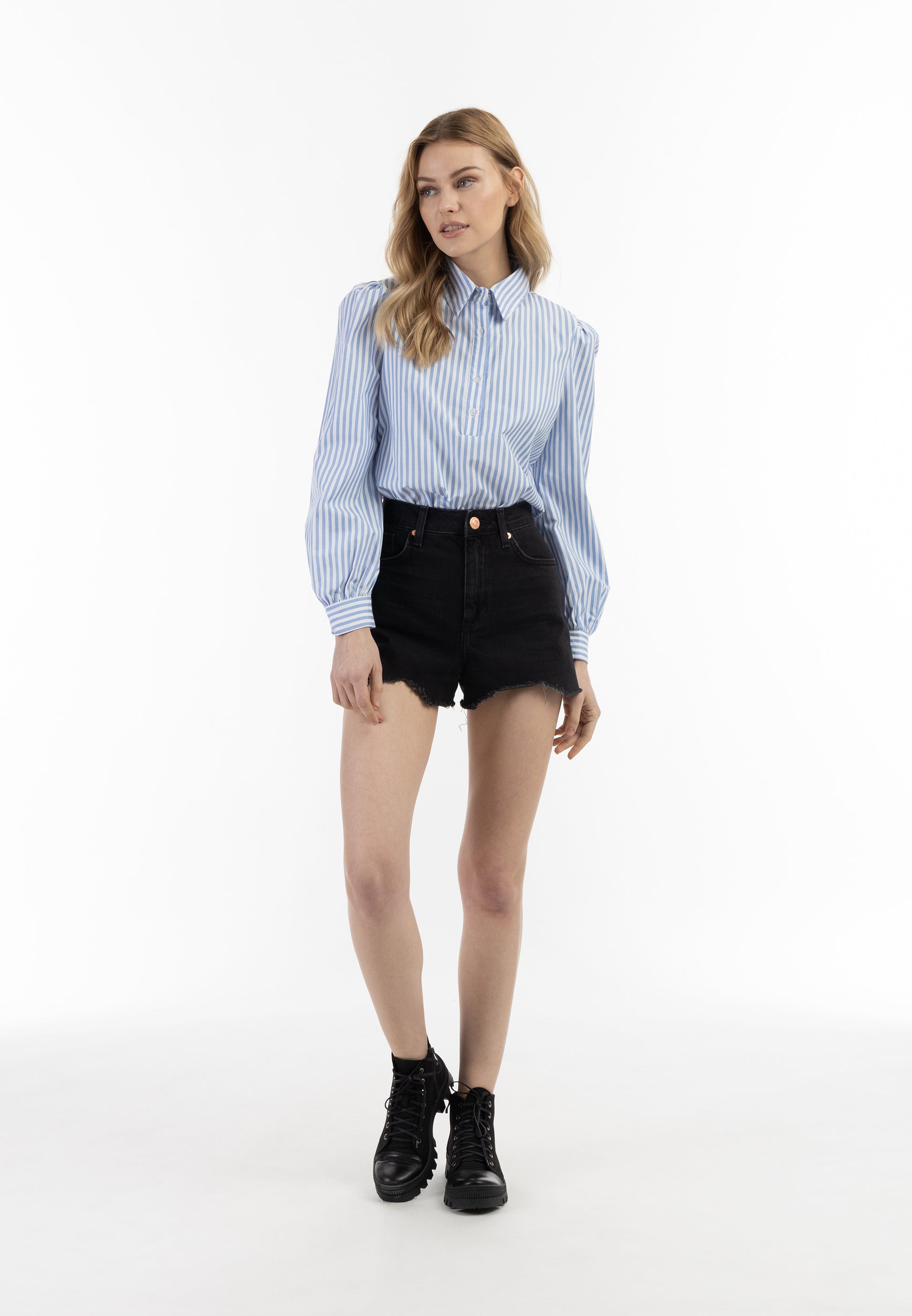 DreiMaster Vintage Damen Bluse mit langen Ärmeln