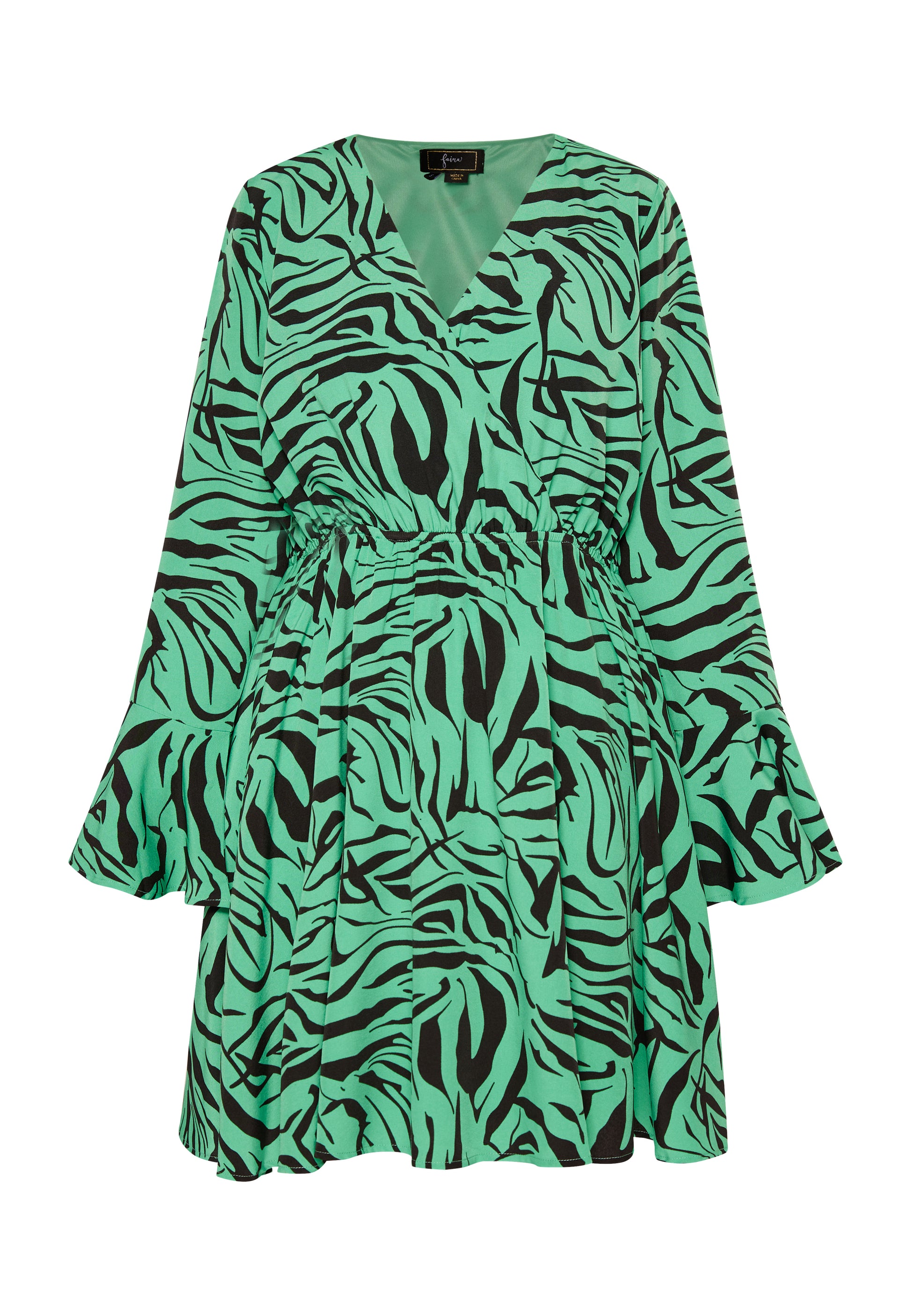 Faina Women's Dress Zebra Print