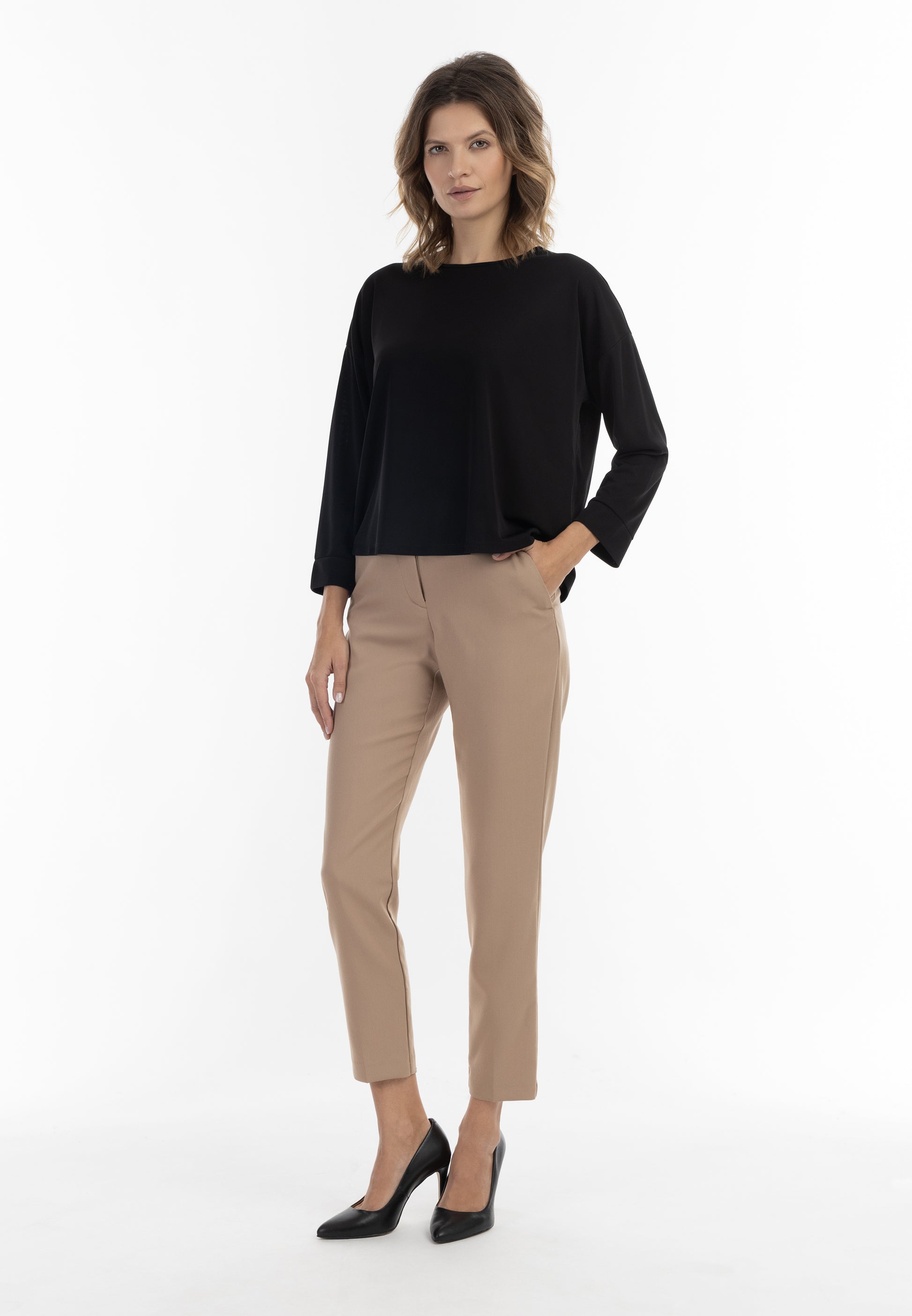 usha BLACK LABEL Women's Long Sleeve Blouse