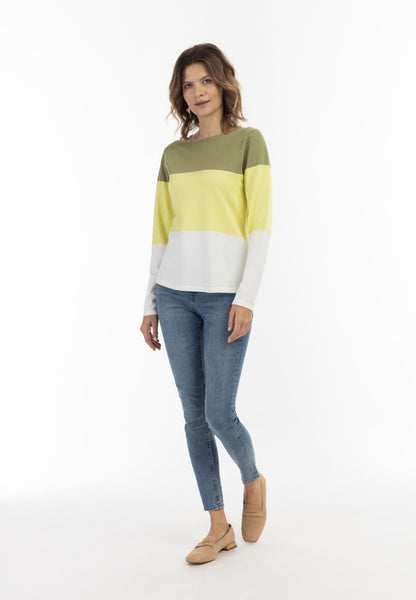 Mutha Women's Fine Knit Sweater With Block Stripes
