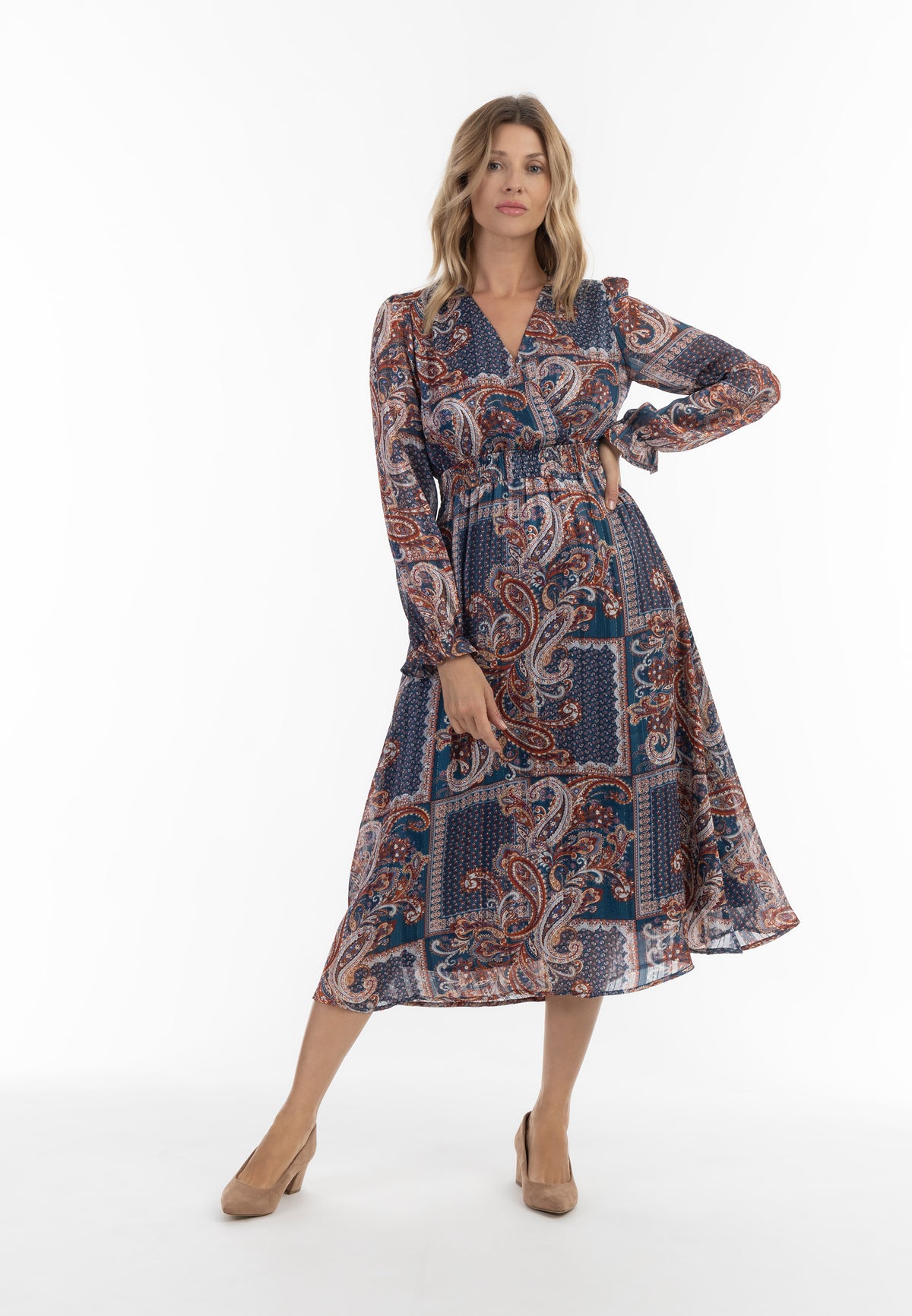 Albee Women's Paisley Print Maxi Dress