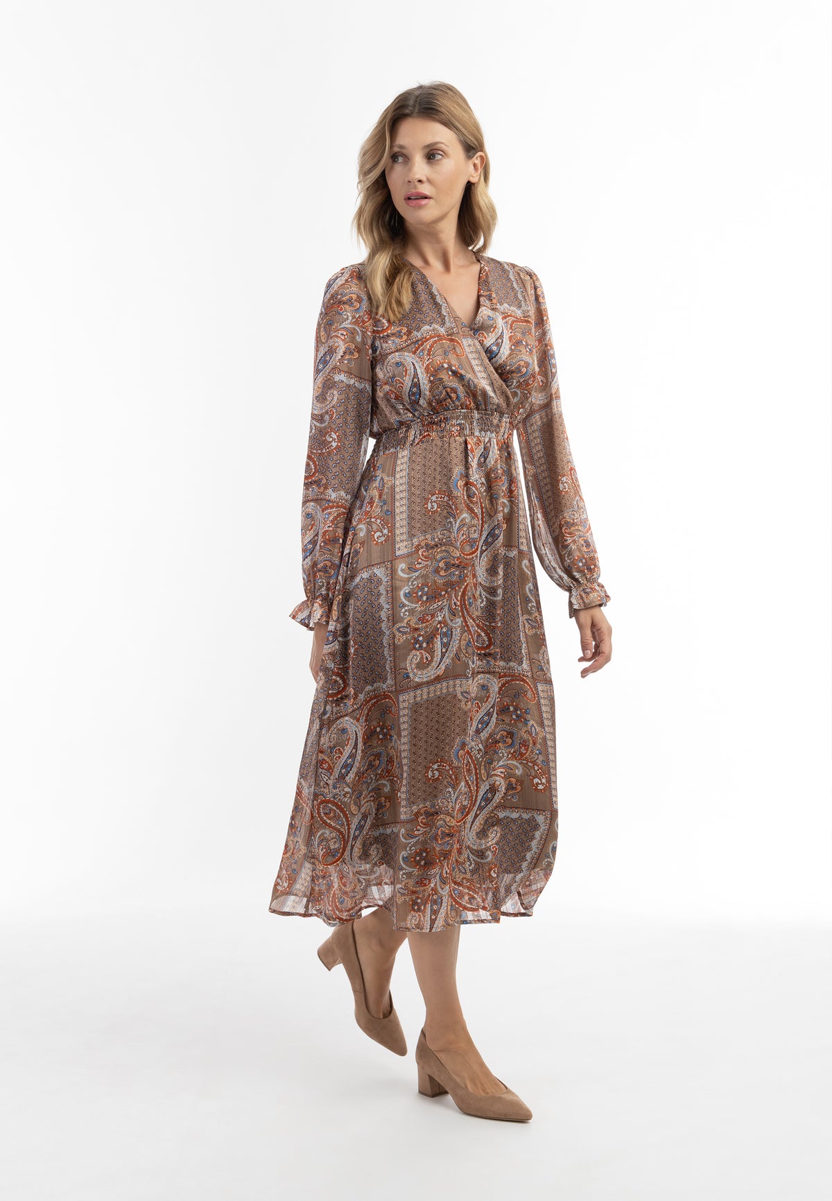 Albee Women's Paisley Print Maxi Dress