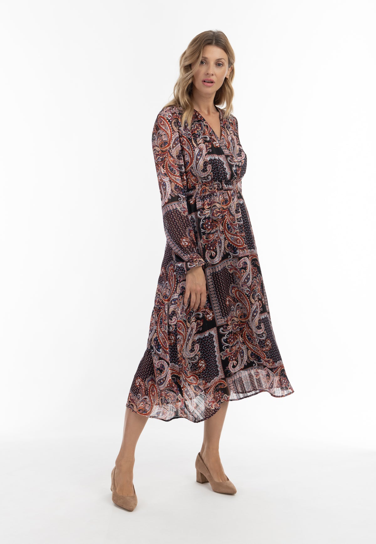 Albee Women's Paisley Print Maxi Dress