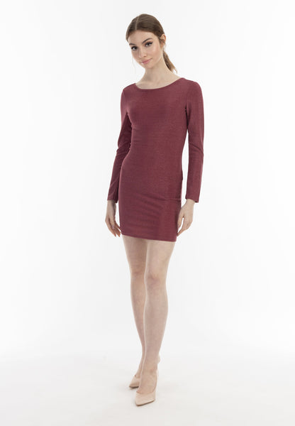Mymo at night Women's Knitted Long Sleeve Dress Mini