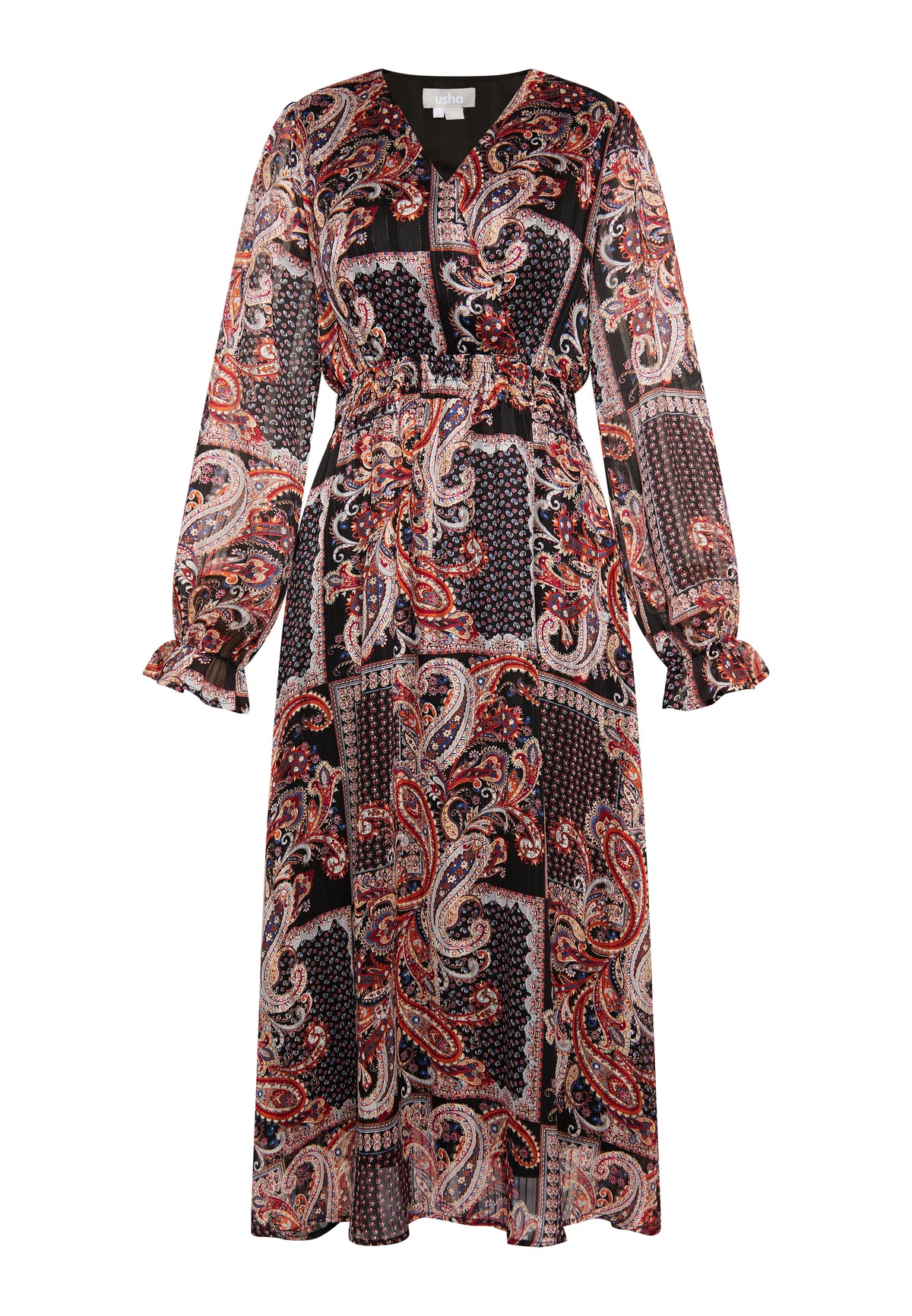 Jeona Women's Paisley Print Maxi Dress