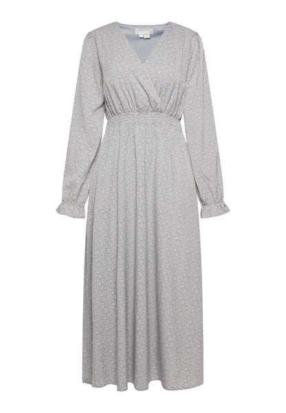 usha Damen Maxikleid mit All Over Print
