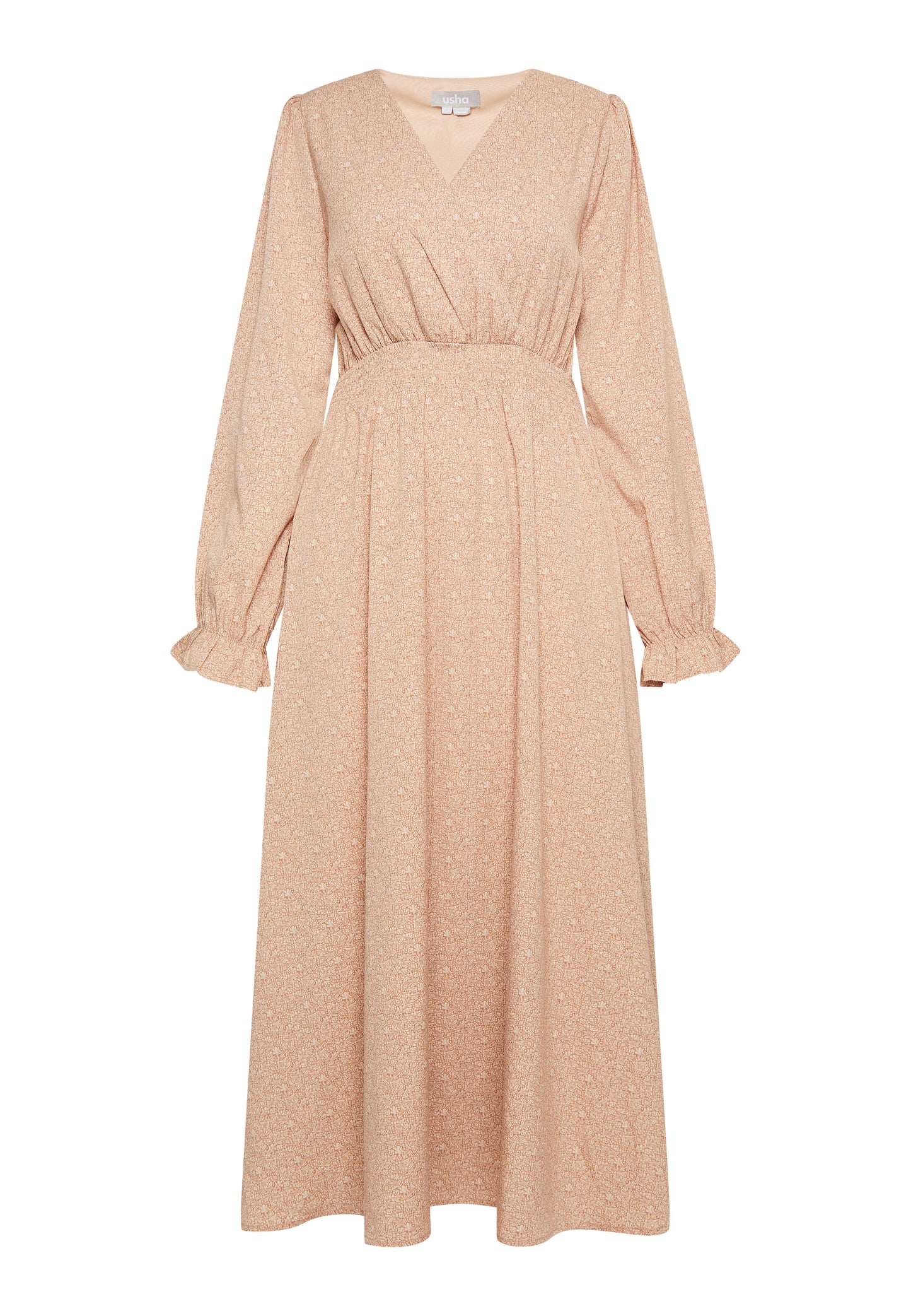 usha Damen Maxikleid mit All Over Print