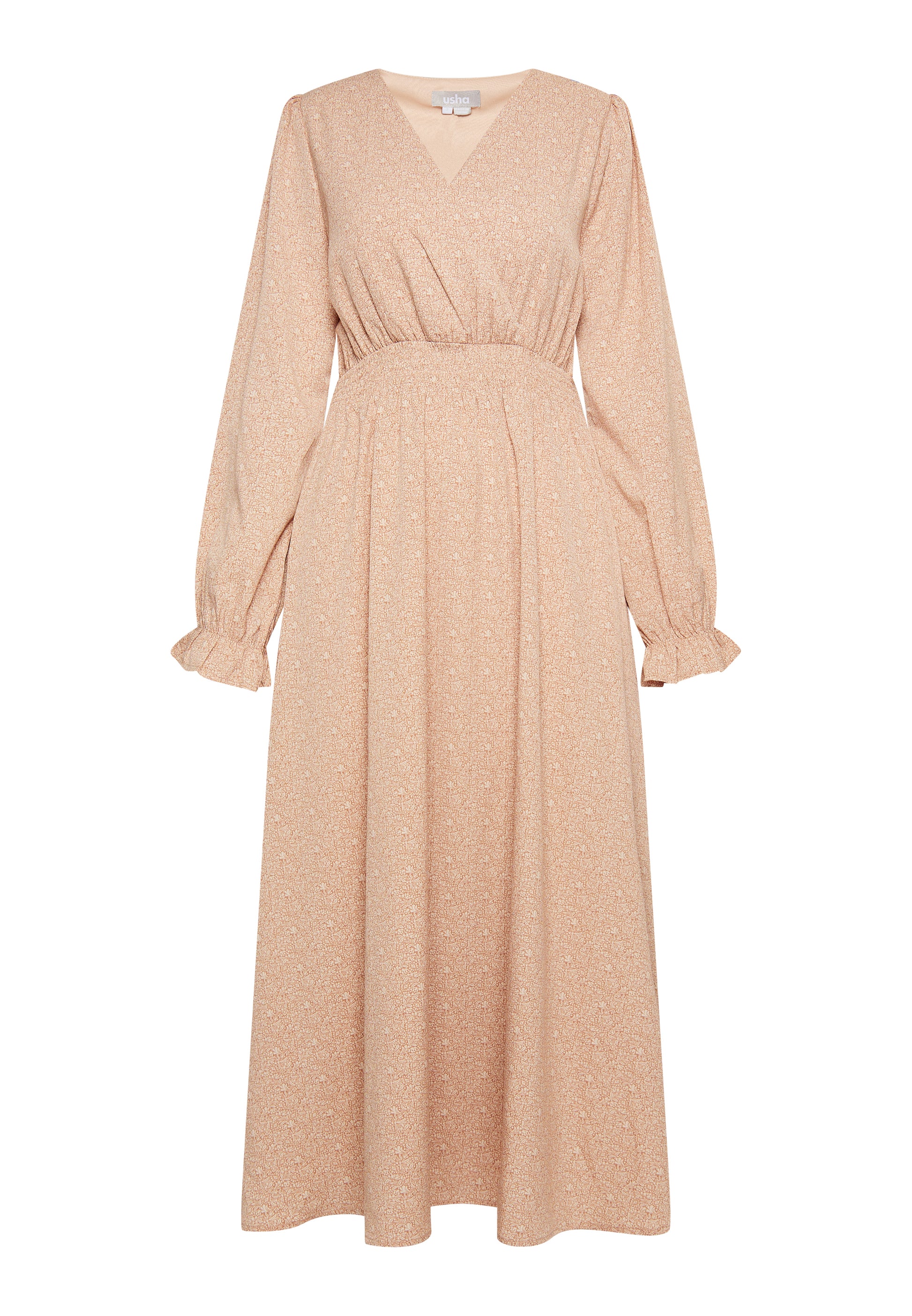 usha Damen Maxikleid mit All Over Print