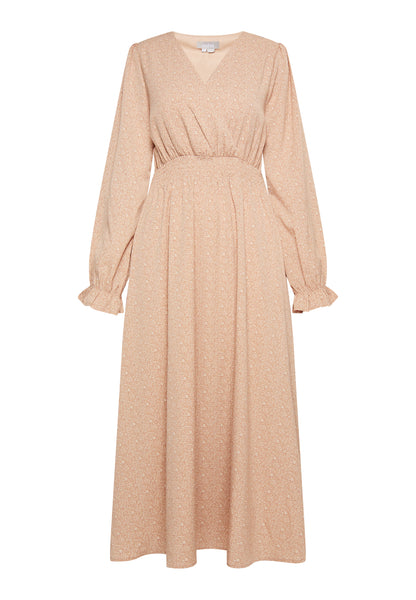 usha Damen Maxikleid mit All Over Print