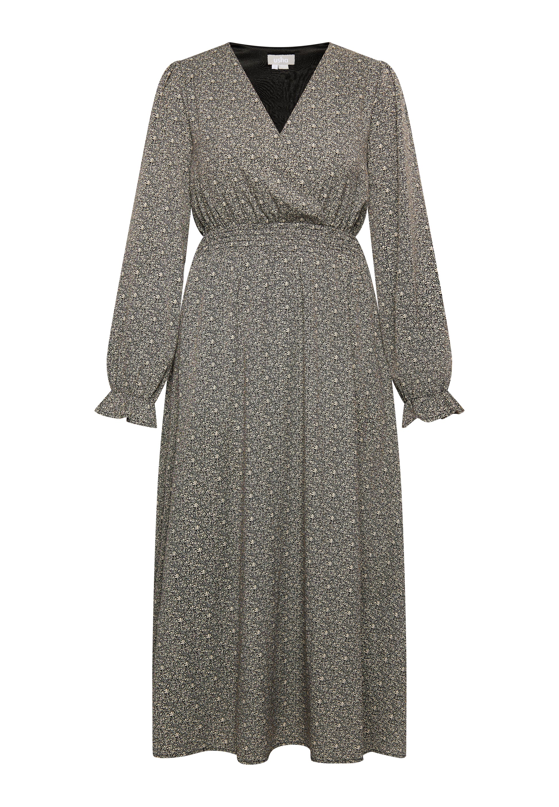 usha Damen Maxikleid mit All Over Print