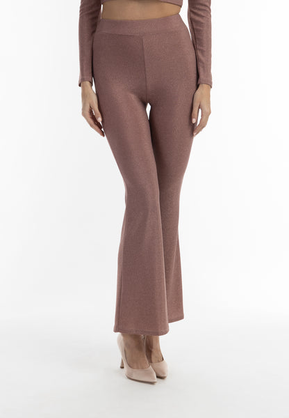 faina Damen-Jersey-Hose mit glänzendem Garn