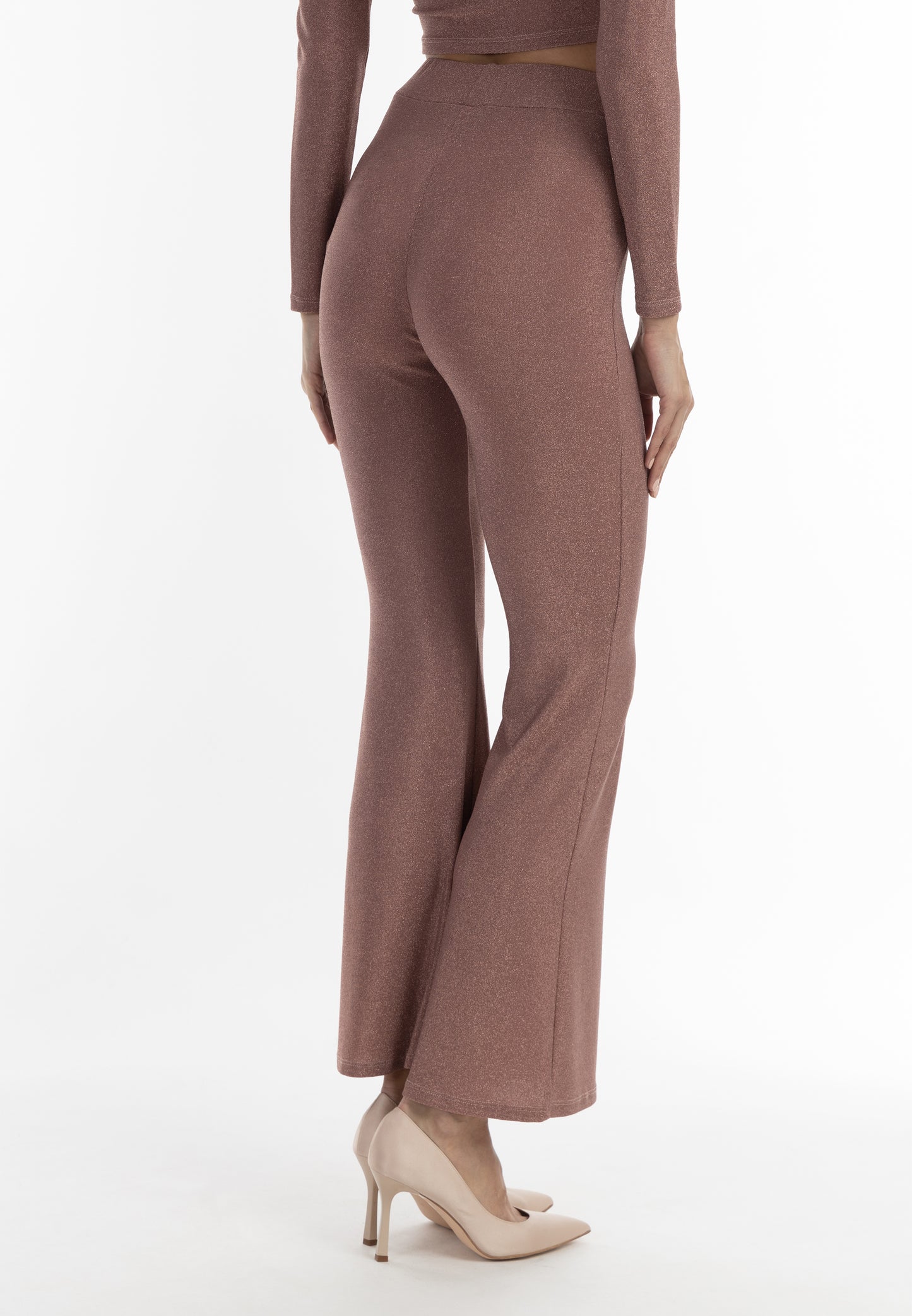 faina Damen-Jersey-Hose mit glänzendem Garn