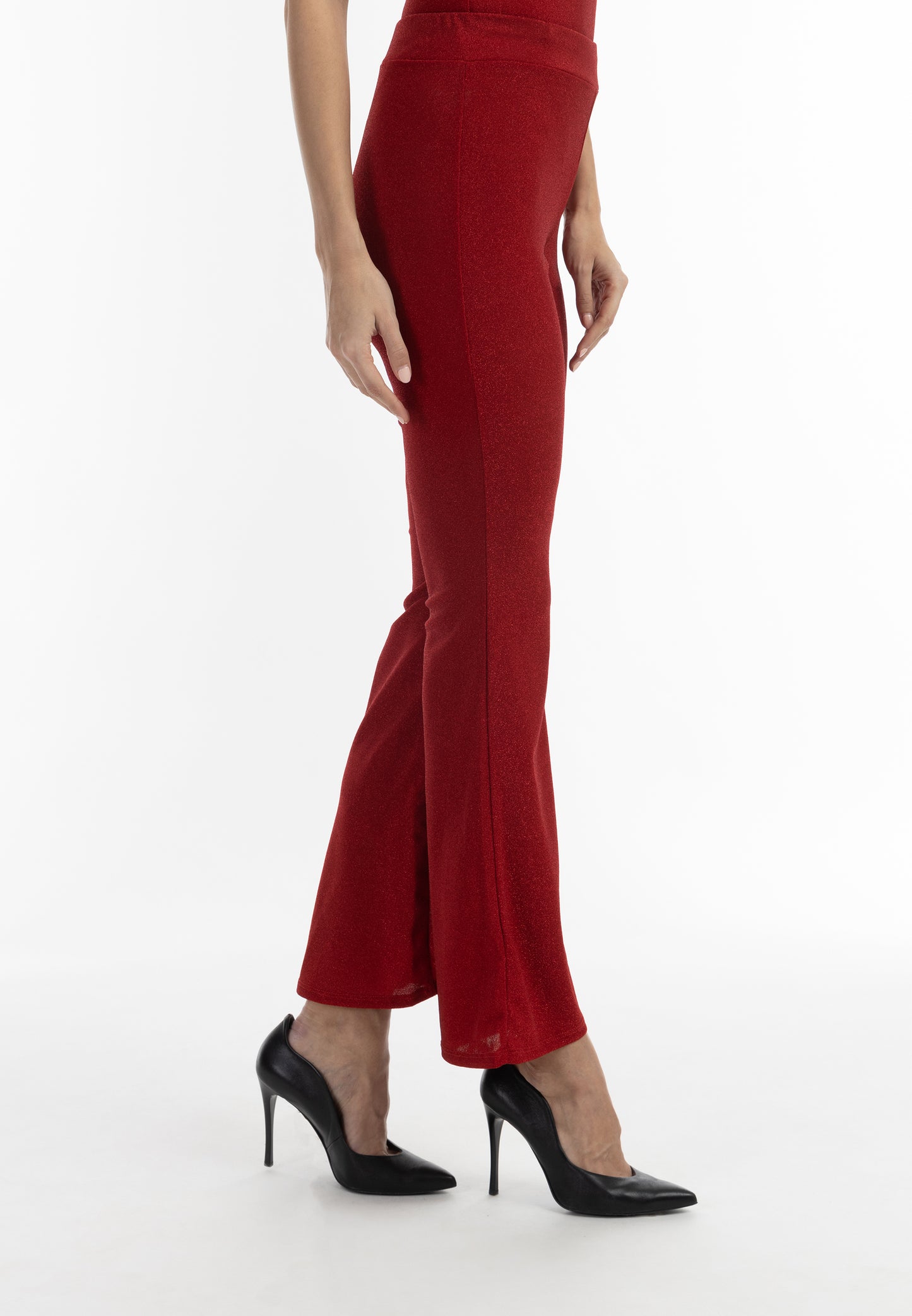 faina Damen-Jersey-Hose mit glänzendem Garn