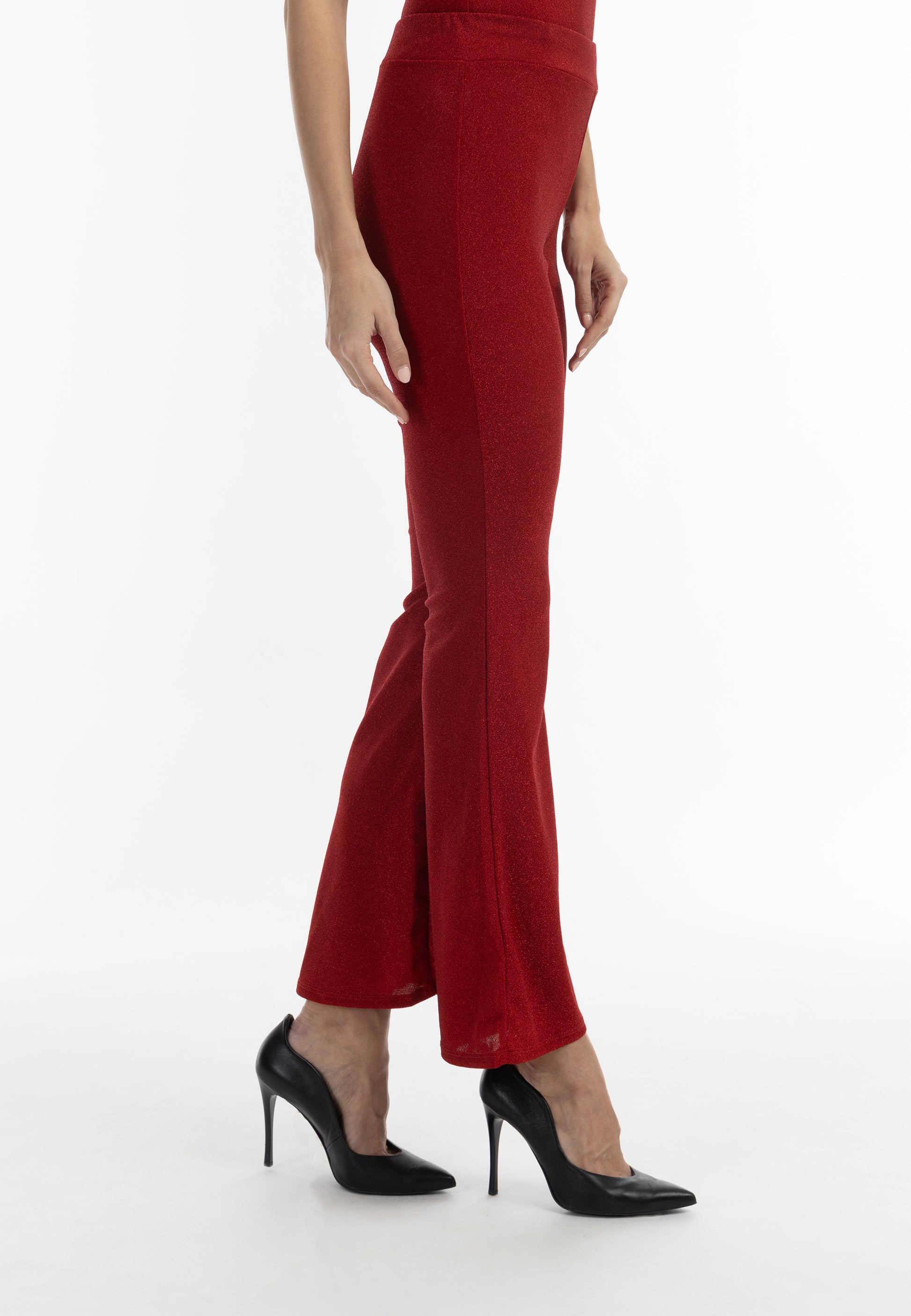 faina Damen-Jersey-Hose mit glänzendem Garn