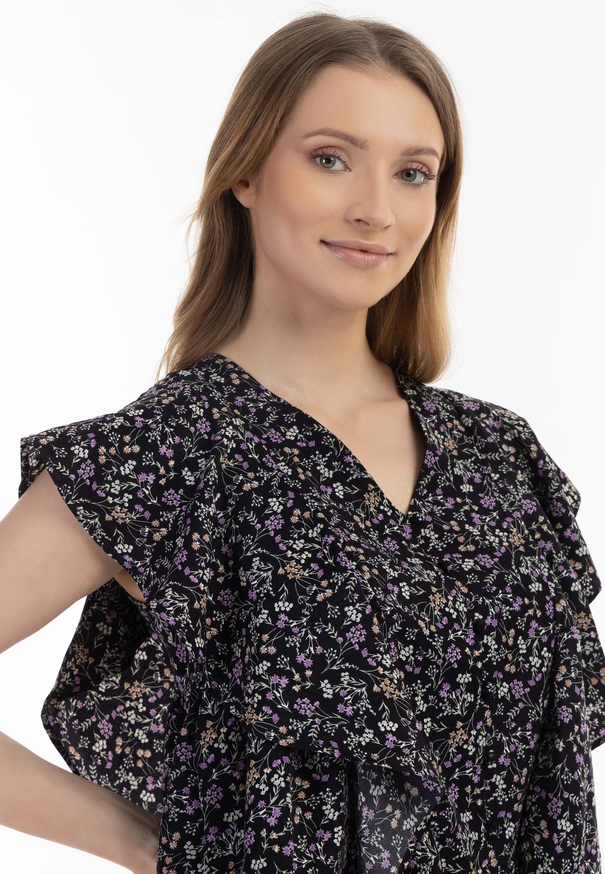 Jeona Women's Short Sleeve Blouse
