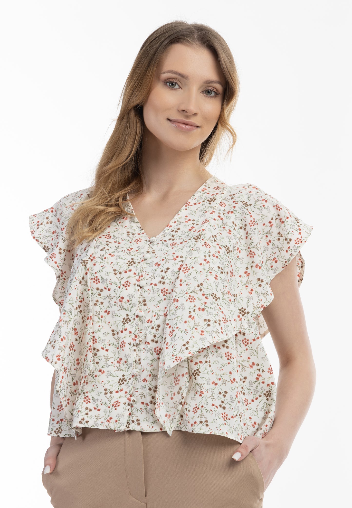 Jeona Women's Short Sleeve Blouse