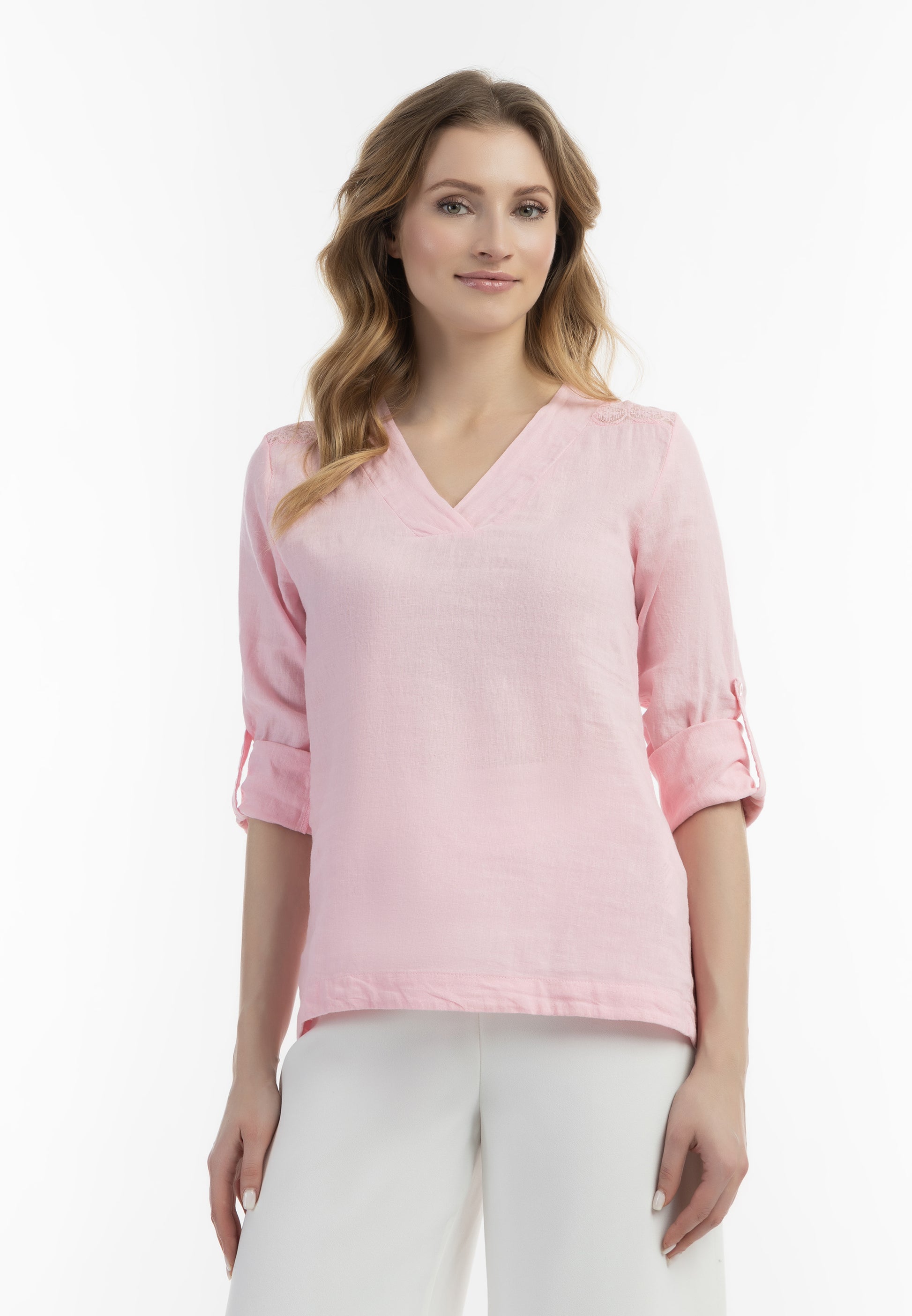 Albee Women's Blouse Shirt With Lace