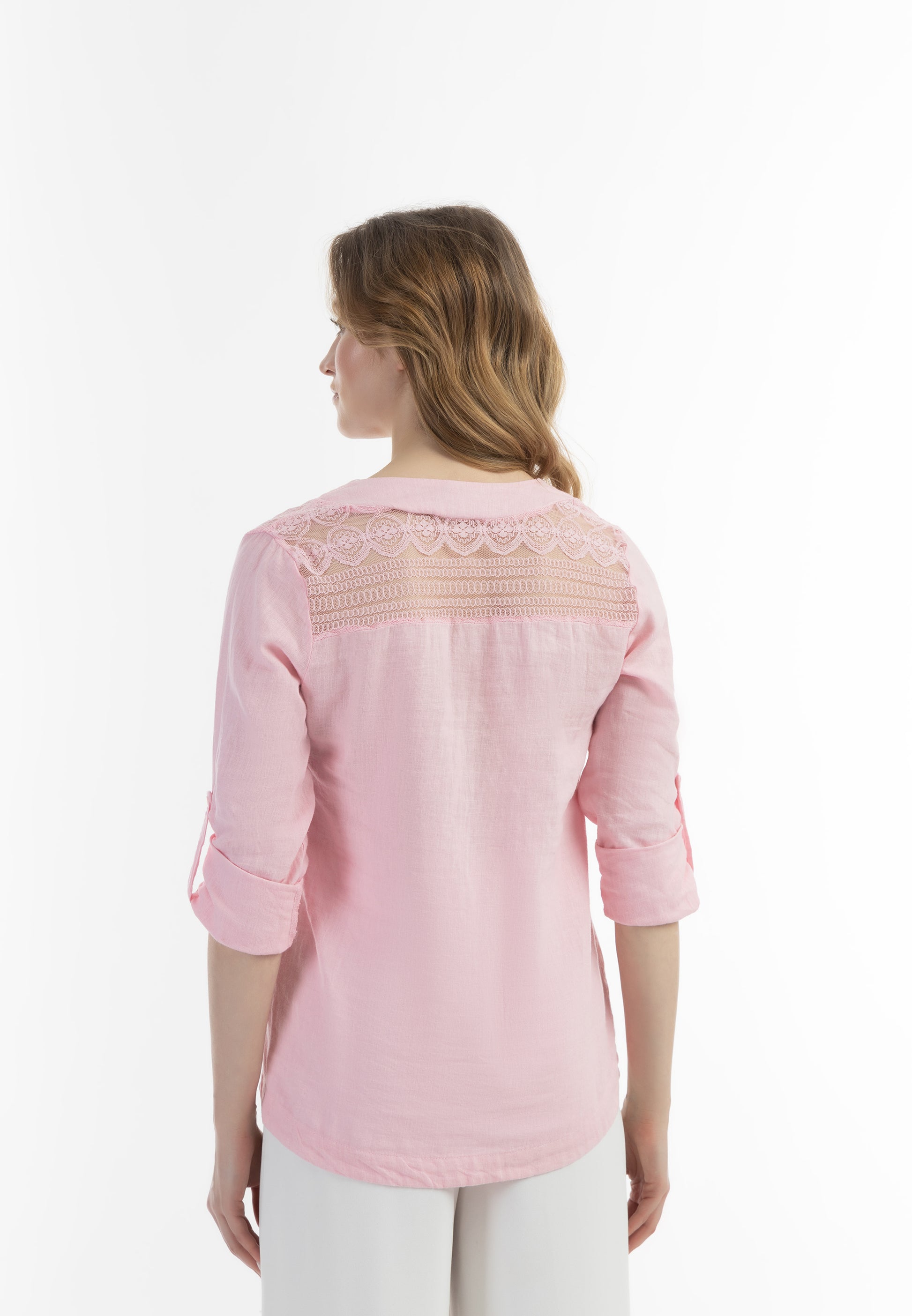 Jeona Women's Blouse Shirt With Lace