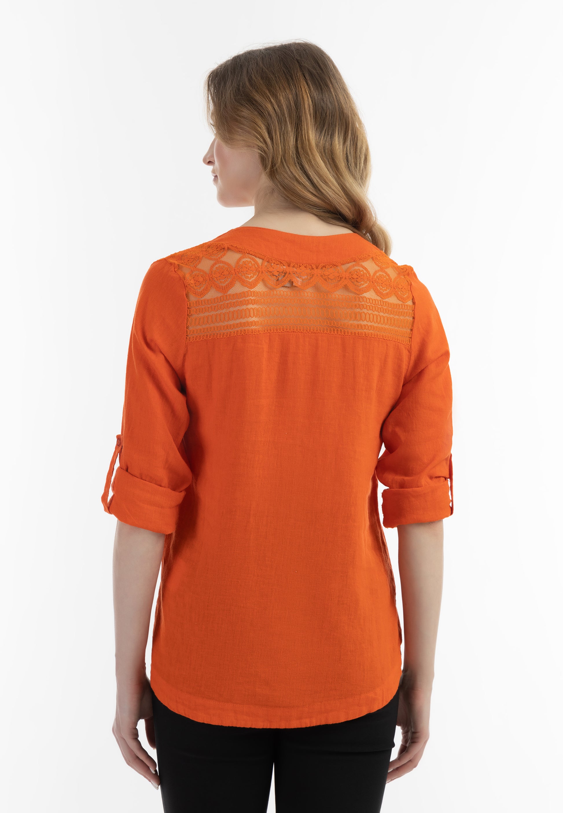 Jeona Women's Blouse Shirt With Lace