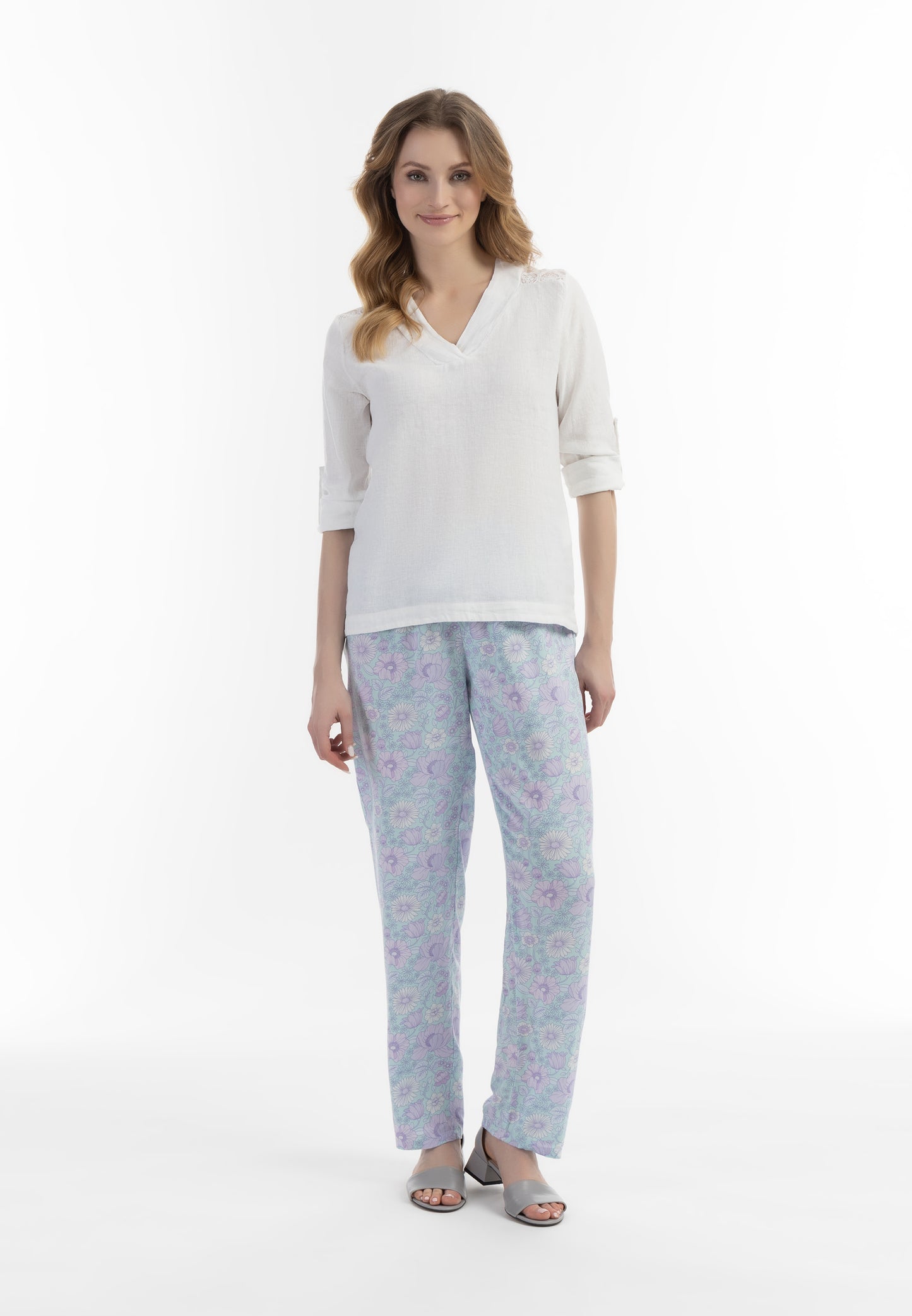 Jeona Women's Blouse Shirt With Lace