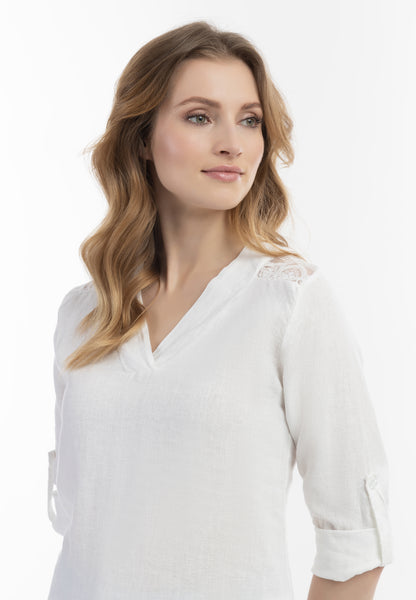 Jeona Women's Blouse Shirt With Lace