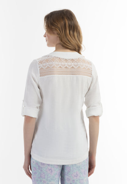 Albee Women's Blouse Shirt With Lace