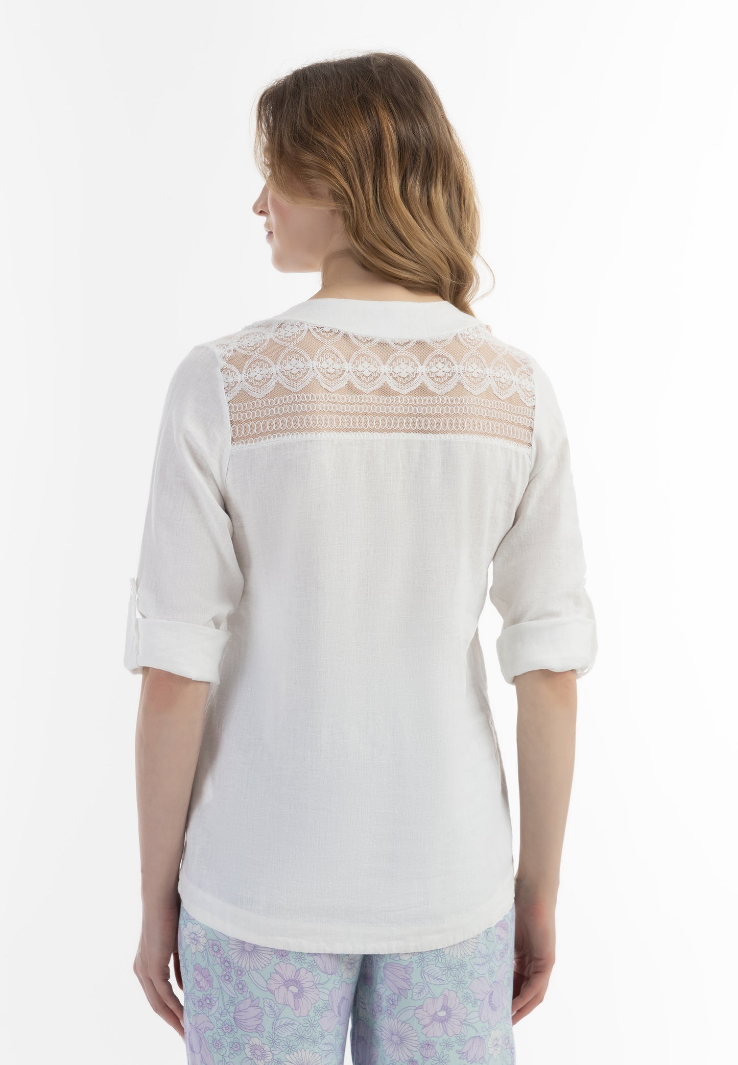 Jeona Women's Blouse Shirt With Lace