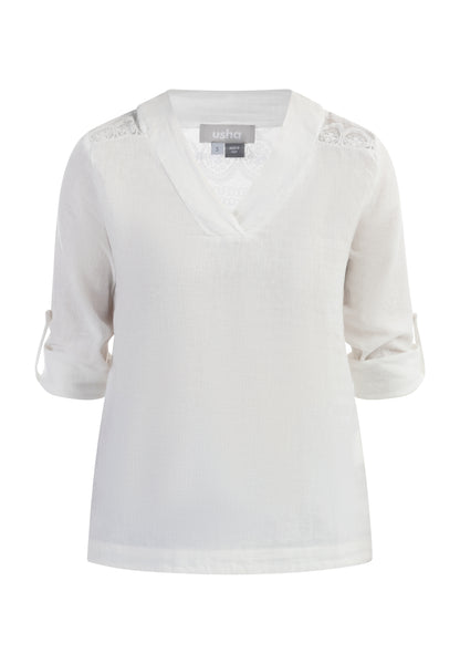 Jeona Women's Blouse Shirt With Lace