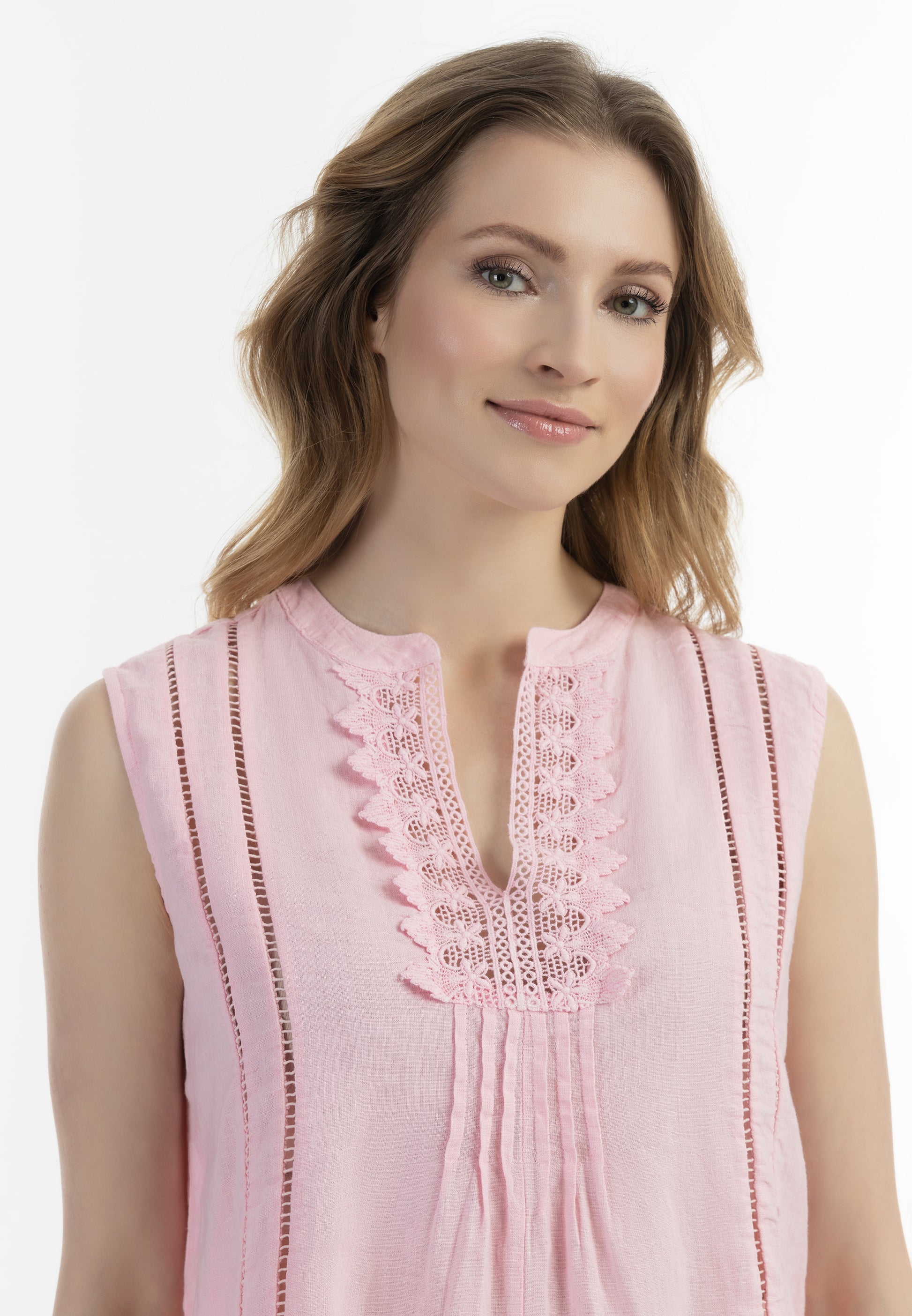 Albee Women's Blouse Top With Lace
