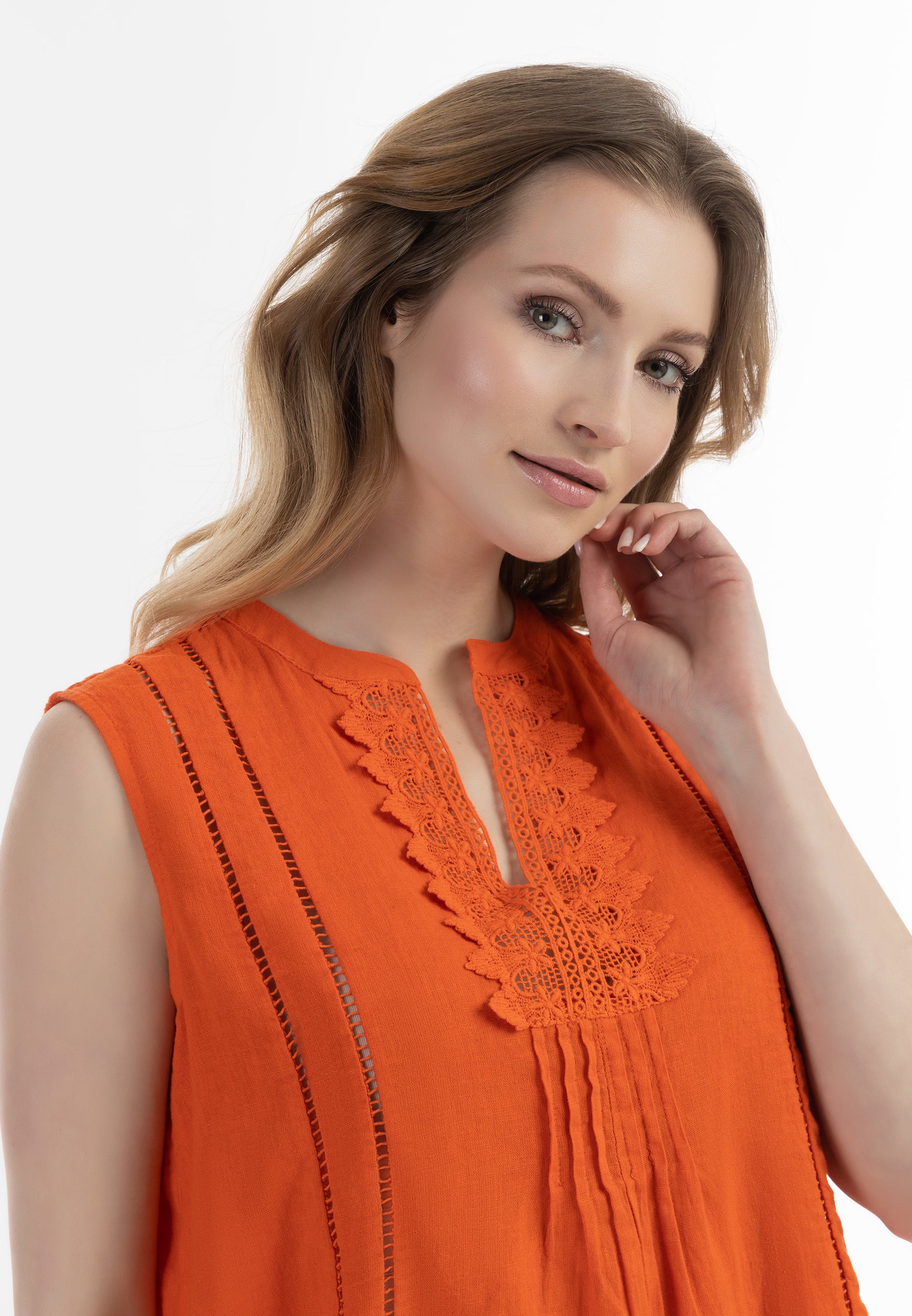 Albee Women's Blouse Top With Lace
