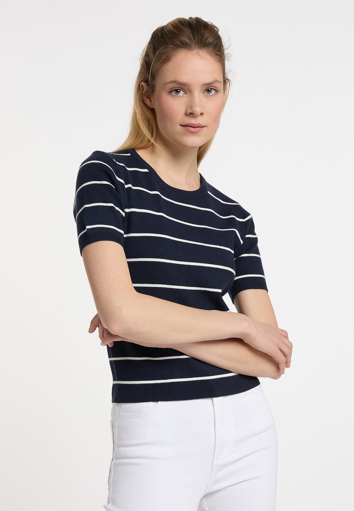 DreiMaster Maritim Women's Short-Sleeved Sweater