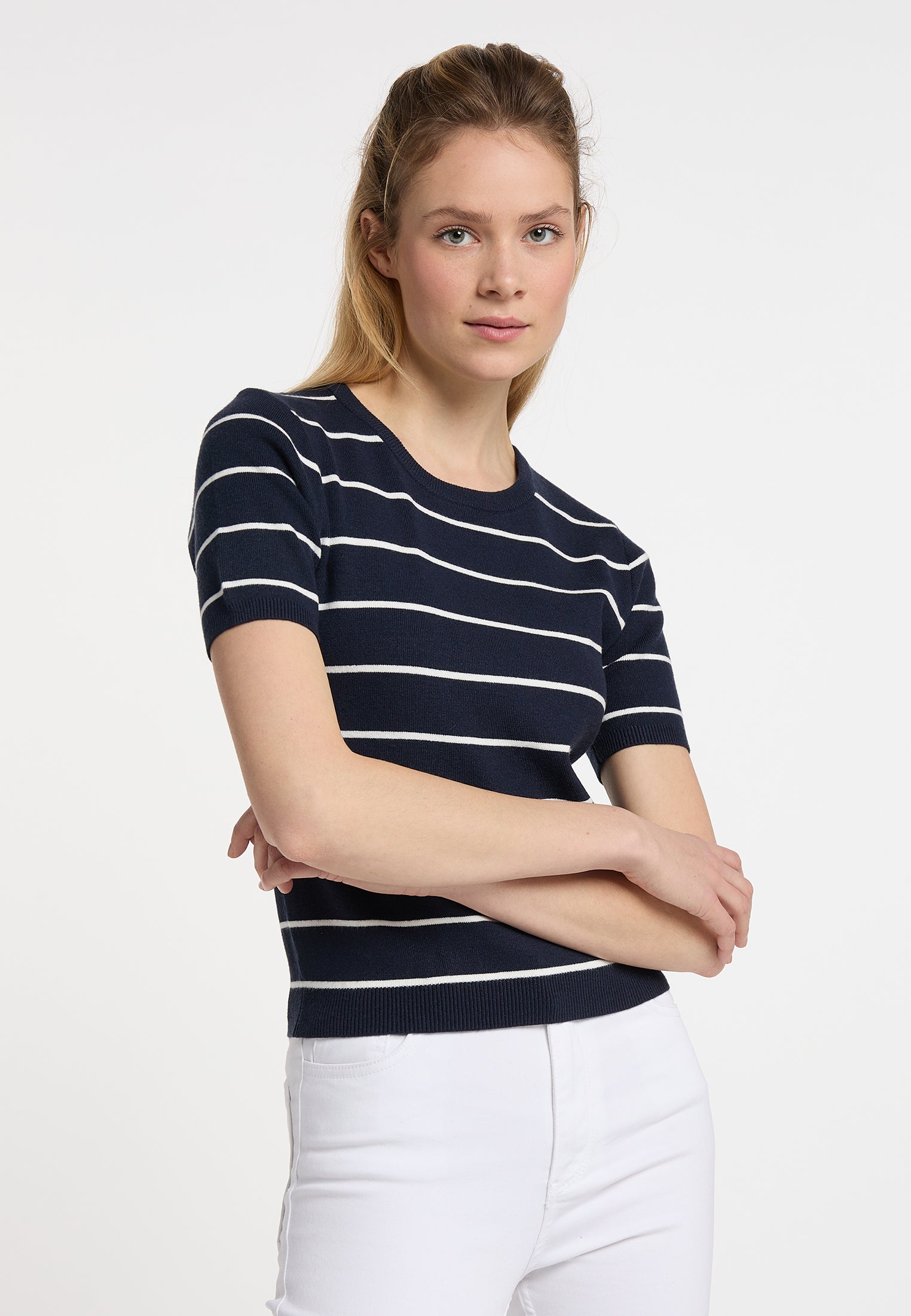 DreiMaster Maritim Women's Short-Sleeved Sweater