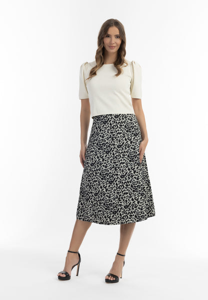 faina Women's Midi Skirt Withpard Print