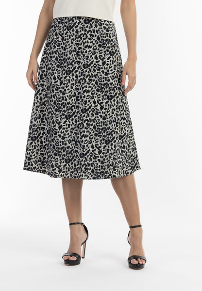 faina Women's Midi Skirt Withpard Print