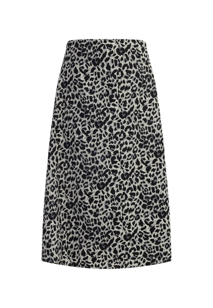 faina Women's Midi Skirt Withpard Print
