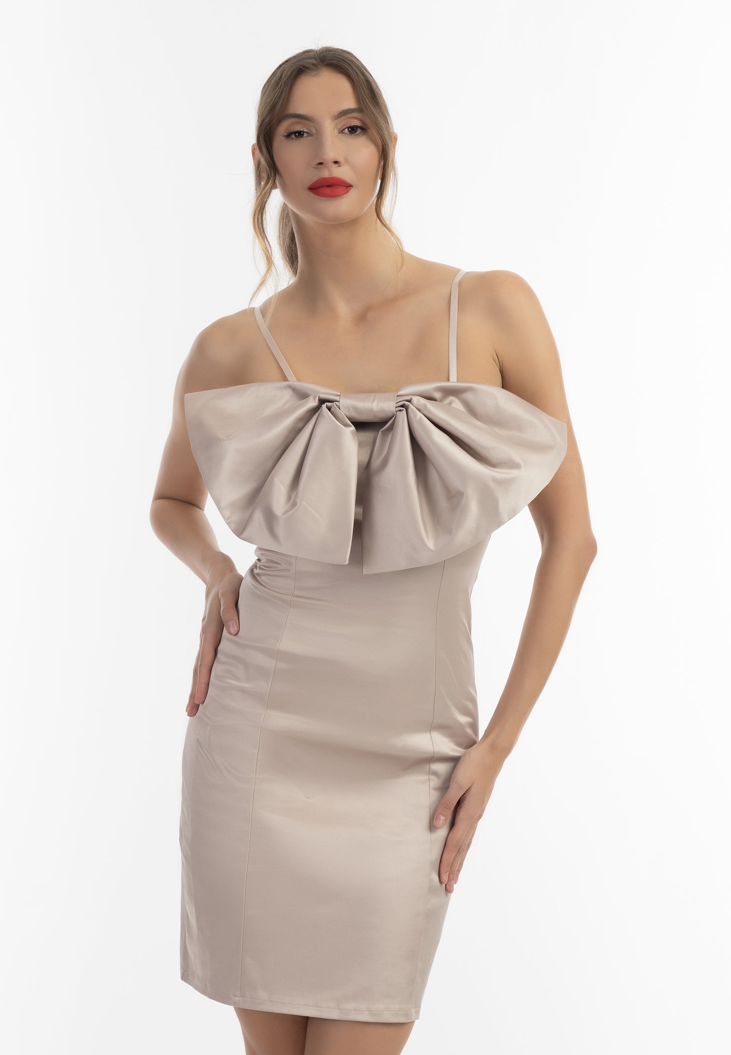 faina Damen Mini-Slipkleid