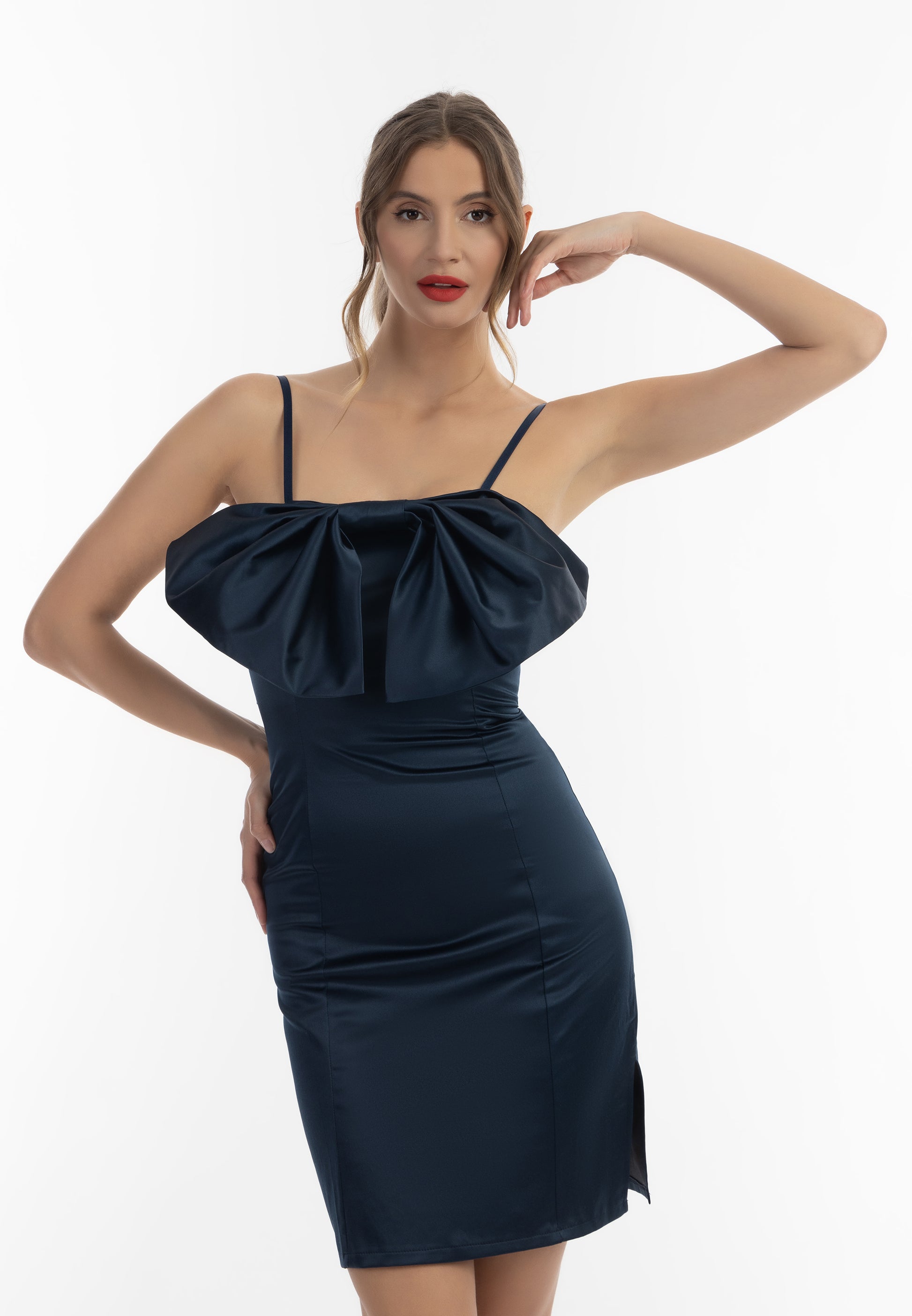 faina Damen Mini-Slipkleid