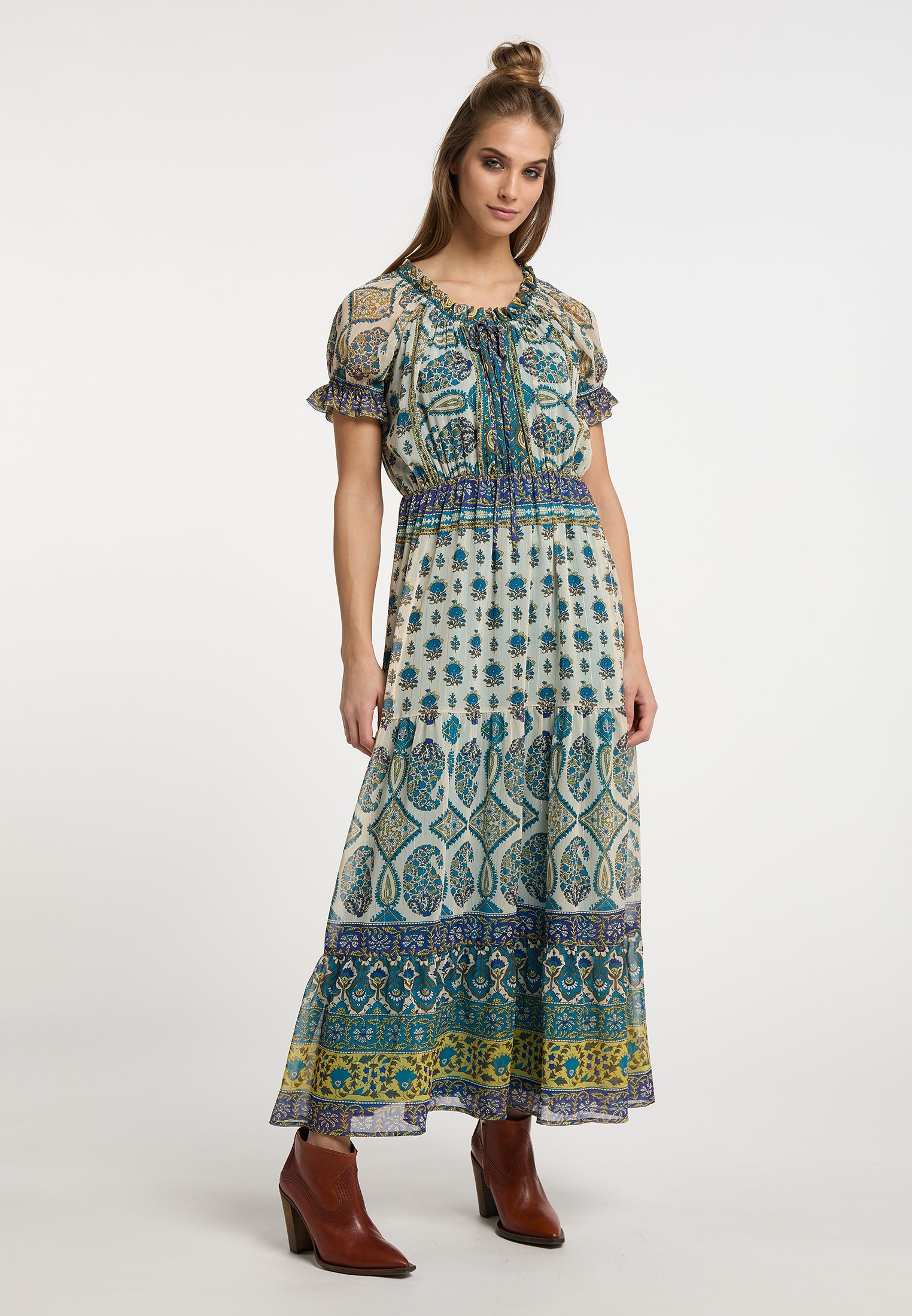 Alzou Women's Maxi Dress With All Over Print