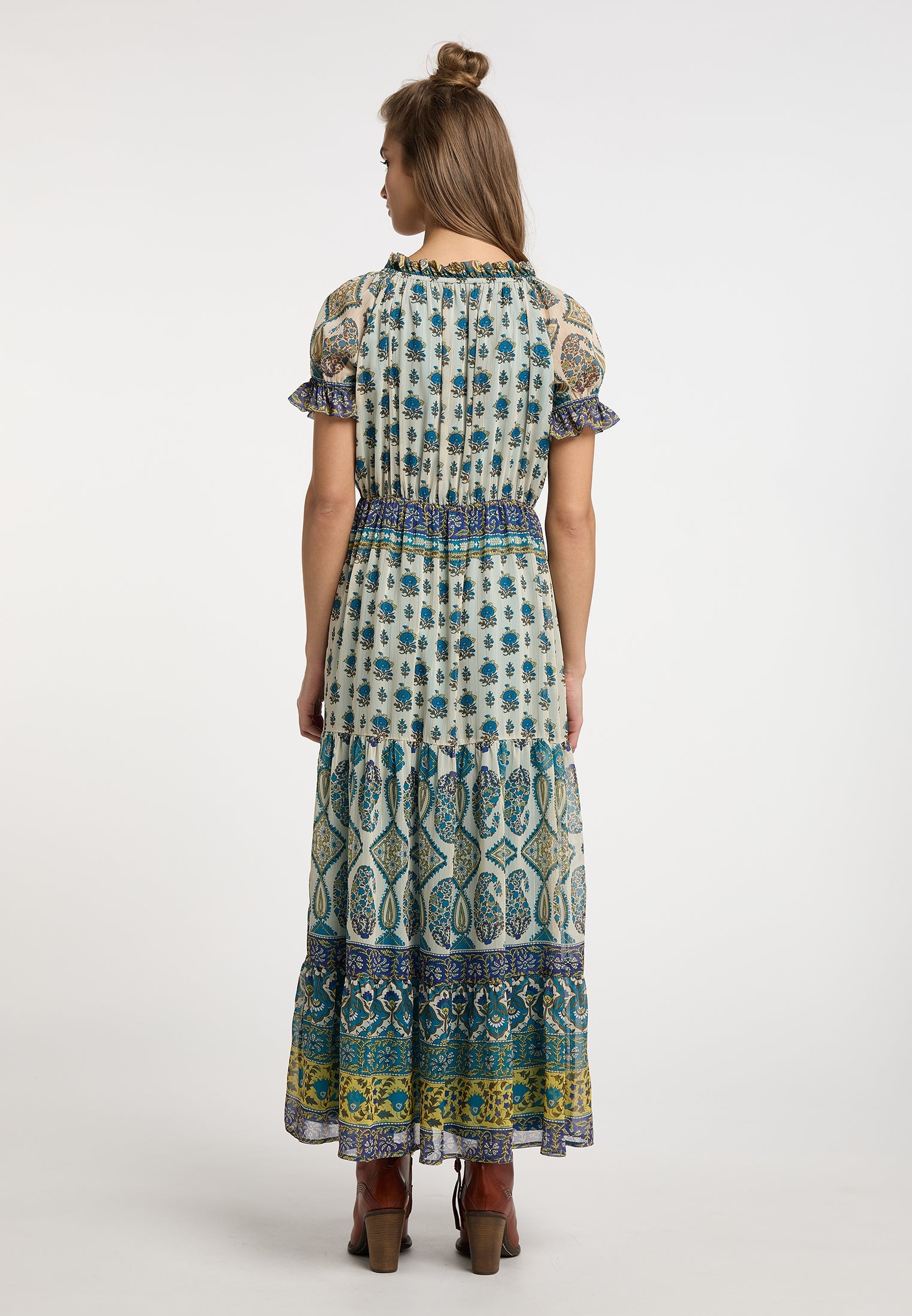 Usha festival Women's Maxi Dress With All-Over Print