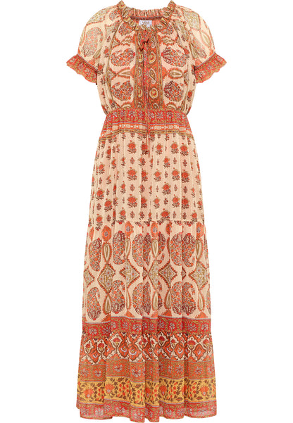 Merro Women's Maxi Dress With All Over Print
