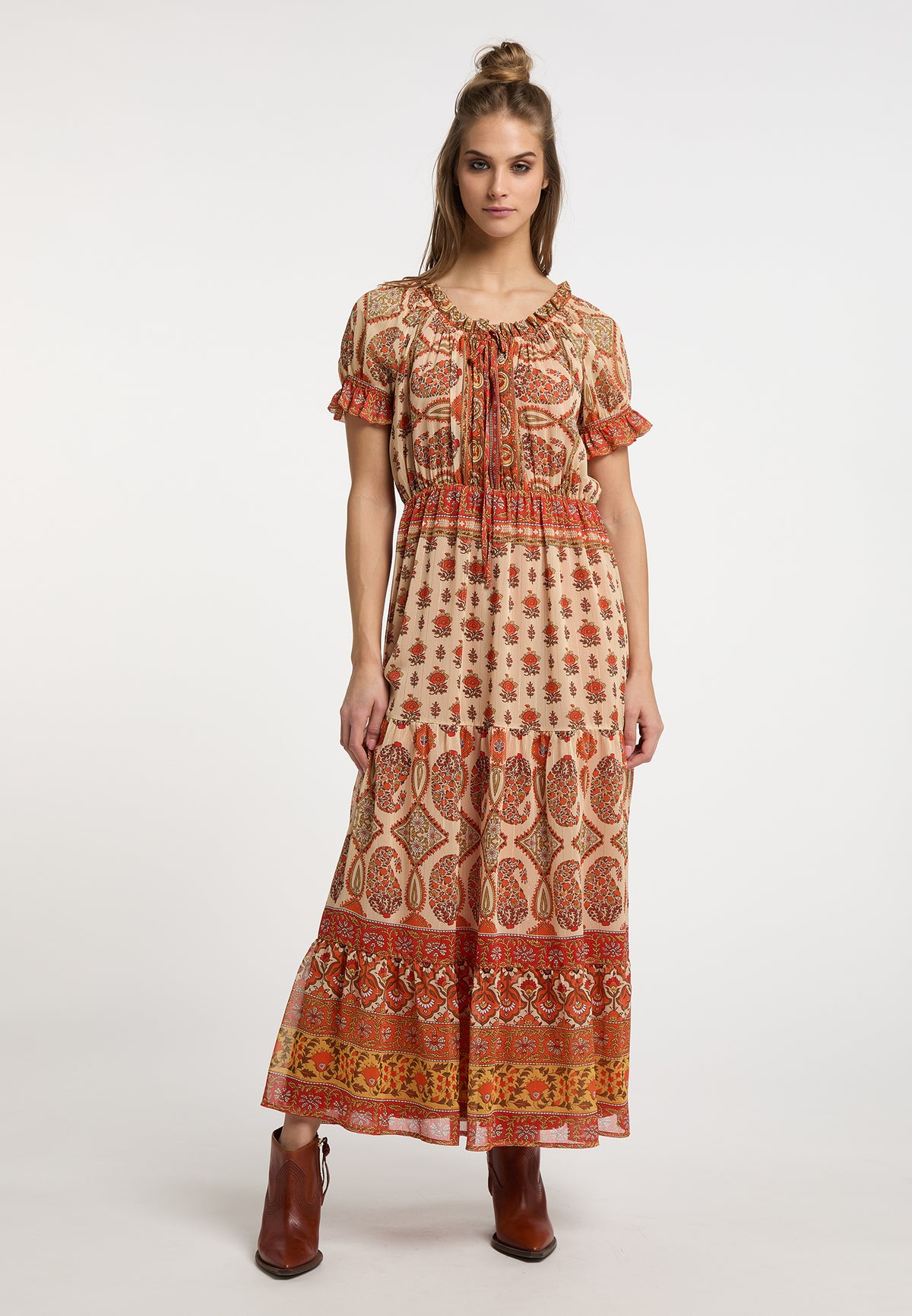 Basuto Women's Maxi Dress With All Over Print
