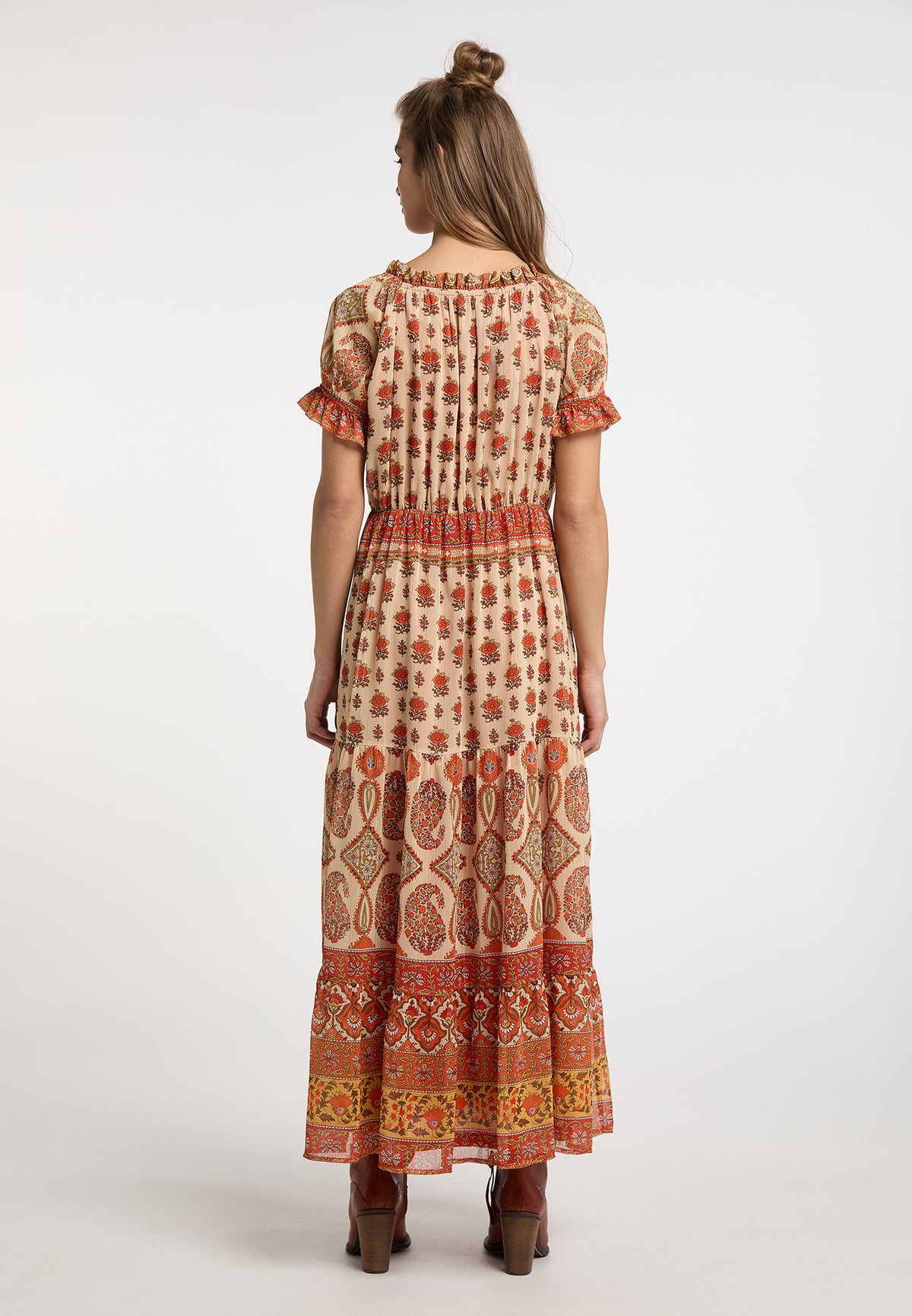 Merro Women's Maxi Dress With All Over Print