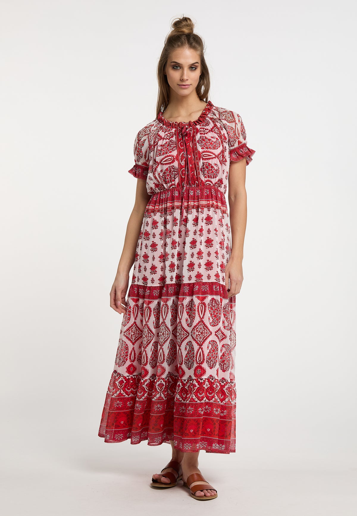 Merro Women's Maxi Dress With All Over Print