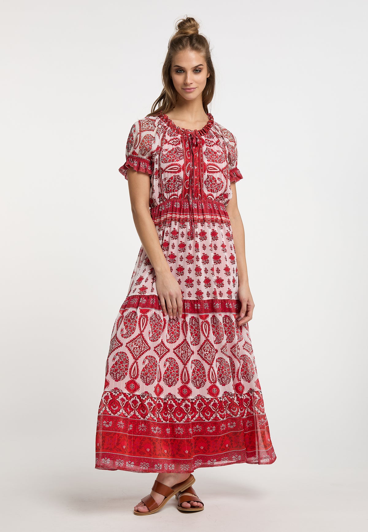 Merro Women's Maxi Dress With All Over Print
