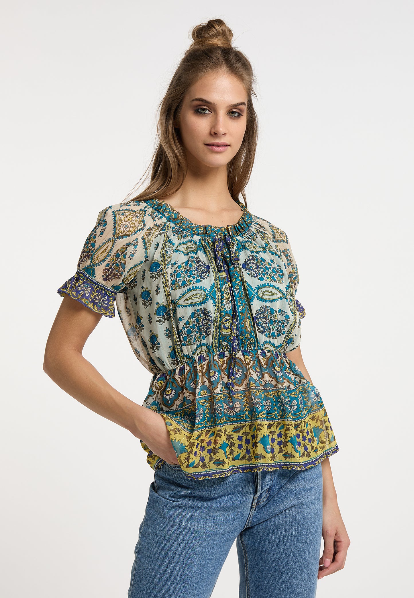 Cailyn Women's Blouse with Ruffled Sleeves