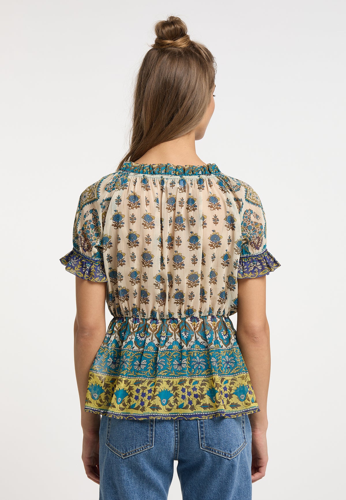 Hypate Women's Blouse with Ruffled Sleeves
